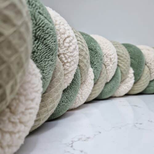 Tour de lit tressé verte