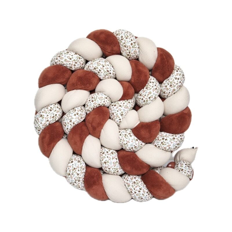 Tresse de lit – Terracotta et liberty – Tour de lit tressé