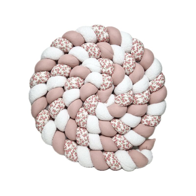 Tresse de lit – Vieux rose et mille fleurs – Tresse bébé