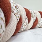 Tresse de lit fleurs terracotta