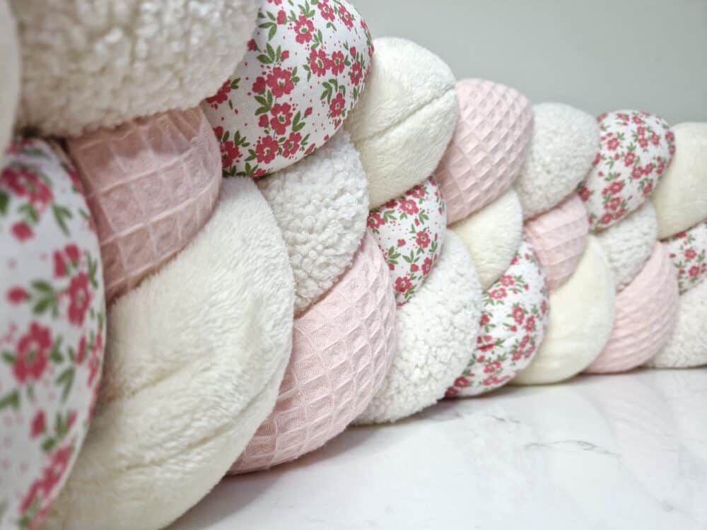 Tour_de_lit_tresse_1855 Tresse de lit 4 brins fleurs