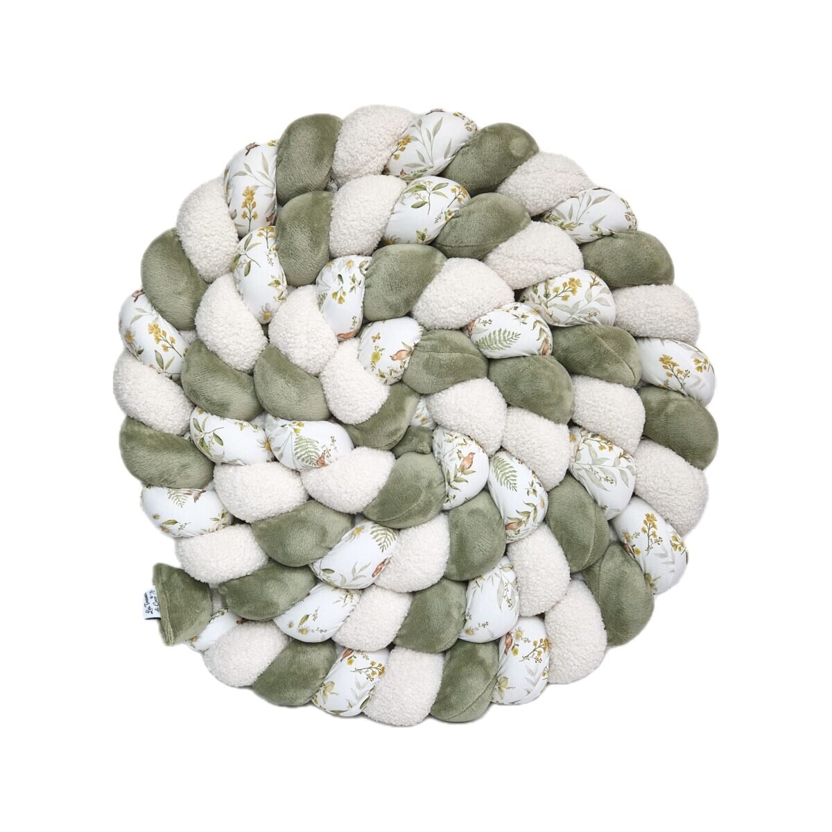 Tresse de lit – Doudou kaki et feuillage – Tour de lit tressé