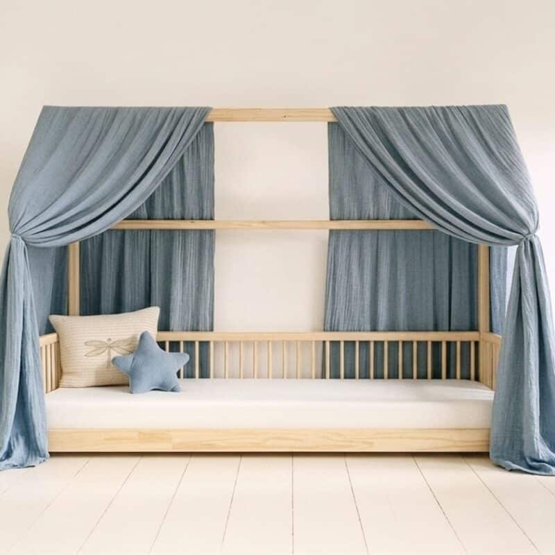 Ciel de lit cabane – Bleu