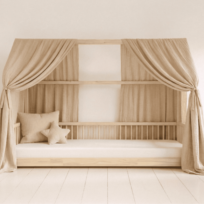 Ciel de lit cabane – beige