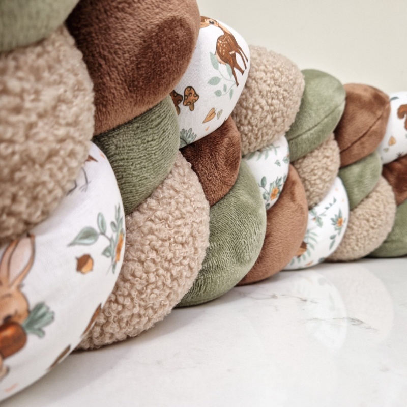 Tresse de lit 4 brins – Châtaigne et kaki doudou – Tour de lit cabane