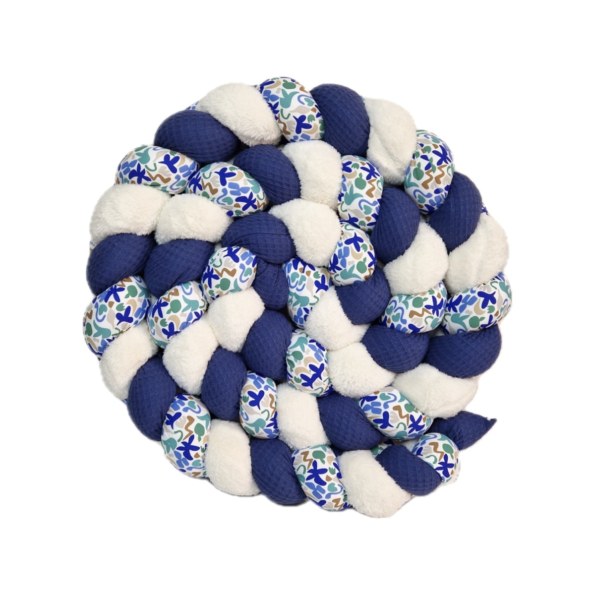 Tresse de lit – Indigo peps – Tour de lit tressé