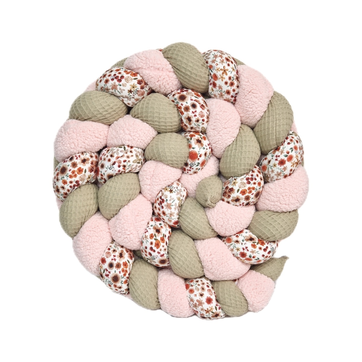 Tresse de lit – Olive et fleur d&rsquo;été – Tour de lit tressé